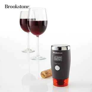 酒水节美国BROOKSTONE红酒葡萄酒自动保鲜器抽真空酒塞液晶显示