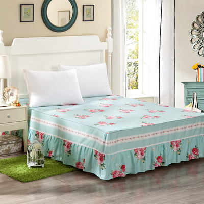 床裙式单件全棉纯棉布韩式纯色保暖1.5米1.8米2.0米床单