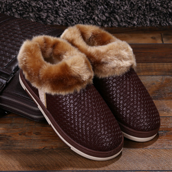 冬季包跟棉拖鞋女男情侣厚底可爱家居鞋冬室内防水防滑保暖毛拖鞋