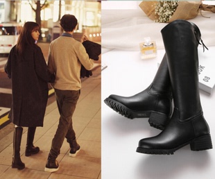 2015新款韩国中筒靴女潮长靴长筒靴高筒靴