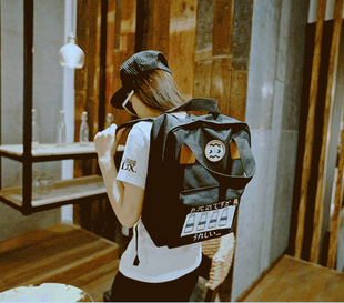 韩国ulzzang牛奶瓶日文刺绣大容量双肩包旅行包书包手提电脑包