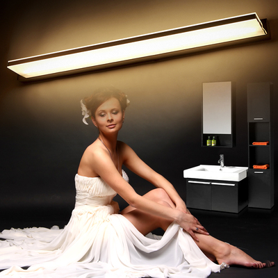 浴室镜前灯LED简约现代镜灯壁灯卫生间欧式镜柜化妆灯防水防雾