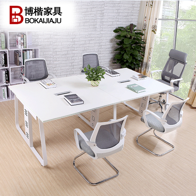 深圳办公家具办公室板式会议桌办公桌椅钢架条形桌开会培训桌组合