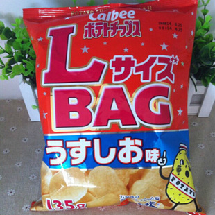 日本进口零食 卡乐比 淡盐味薯片 石垣岛盐 135g 2928
