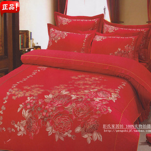 六件套公主款夹棉红色1.5米1.8米床纯棉被单床罩全棉包邮送被枕芯