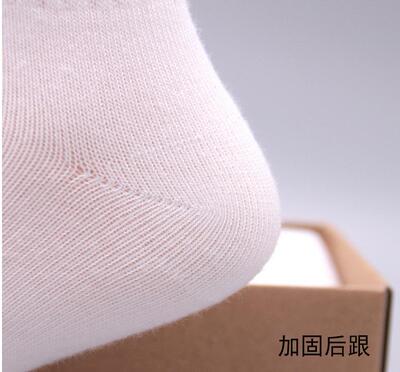 日本购纯棉儿童白色袜子 中小学生运动会短款白袜 幼儿园学校男女