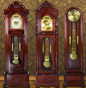 落地钟客厅钟表欧式古典手工中式实木座钟报时雕花北极星机械立钟