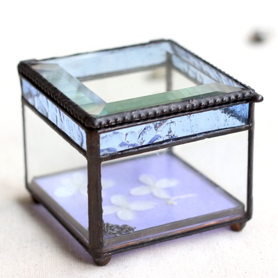 创意礼品  出口欧美彩色玻璃珠宝盒  复古首饰盒欧式 情人节礼品