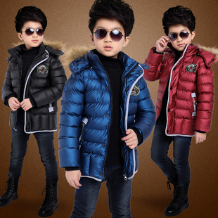 男童棉衣大童冬装新款韩版儿童外套中长款加厚保暖棉袄小学生棉服
