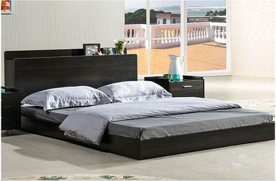 韩式日式板式床实木床颗粒板榻榻米1.5米1.8米床 现代简约双人床