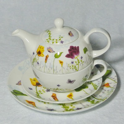 英式下午茶 创意骨瓷茶杯壶点心盘套装特价包邮 奢华创意咖啡杯壶