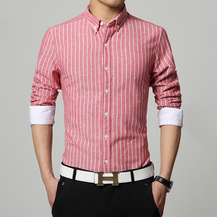 2015新款衬衫男长袖修身型韩版休闲春季衣服衬衫青少年商务衬衣男