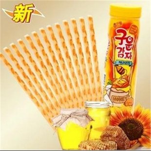 韩国进口零食品 海太蜂蜜黄油烤薯条棒27g 磨牙饼干休闲小吃 代购