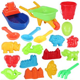 大号儿童沙滩玩具套装桶宝宝玩沙子挖沙漏铲子戏水洗澡决明子工具