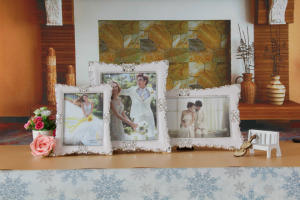 人气厂家直销创意欧式田园塑料银色影楼婚纱相框摆台写真特价包邮