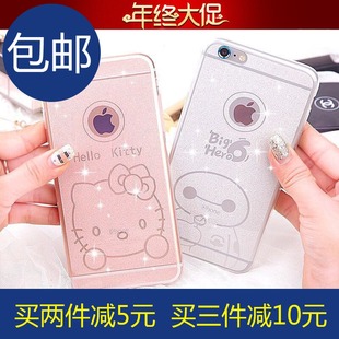 苹果6siPhone6s手机壳iphone6splus 5s手机保护套卡通透明硅胶壳