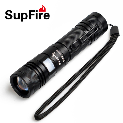 SupFire小强光手电筒可充电A8远射变焦超亮led家用usb迷你神火灯