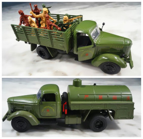 儿童玩具汽车礼物合金车声光仿真回力车解放牌模型军事卡车货车
