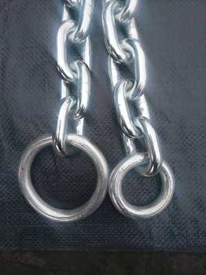 锰钢链条80级起重链条索具链条护栏装饰链/两头接大环（可定做）