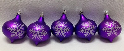海迪 圣诞树挂件 圣诞吊饰 10CM彩绘陀螺球挂件 异形球挂件 5个装