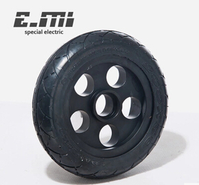 E.MI 电动滑板车全铝实心轮毂8寸蜂窝状空心前轮免充气防扎耐摔