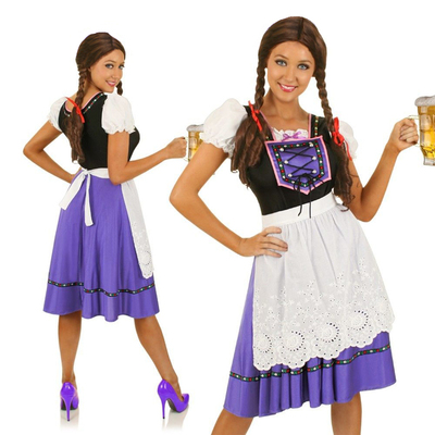 万圣节德国叮咚服啤酒节酒娘服装巴伐利亚传统服装啤酒长裙啤酒妹