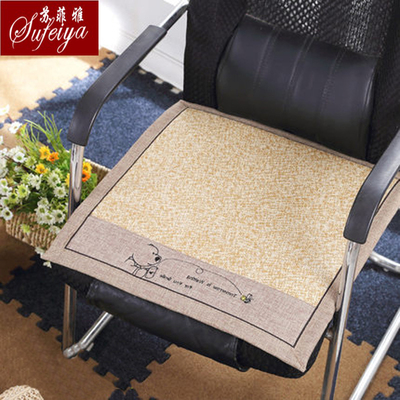 夏季透气冰丝垫电脑椅垫办公室加厚坐垫凉席座垫子沙发椅餐椅垫