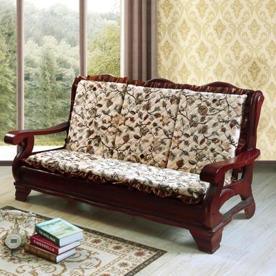 红木沙发坐垫带靠背家具加厚秋冬高档椅子防滑海绵布艺实木沙发垫