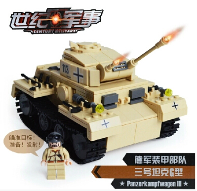 开智启蒙拼插军事系列拼装 小颗粒积木玩具坦克模型