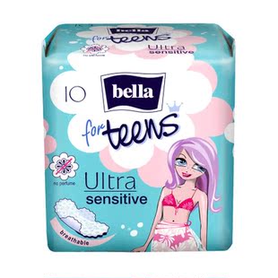 欧洲进口Bella贝拉少女系列抗敏超薄2mm日用235mm卫生巾 10片