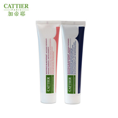 加帝耶无氟净白+净白舒缓成人牙膏套装法国进口口气清新清洁牙渍