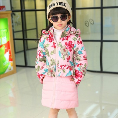 女童韩版儿童装女孩冬季公主防寒服中长款带帽棉衣外套加厚棉袄潮