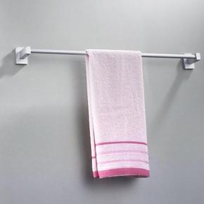 毛巾杆毛巾架浴室浴巾架置物架单层加厚实心太空铝直杆时尚特价