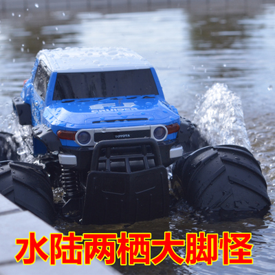 信宇益智大型轮胎充电越野全地形水陆两栖大脚怪电动遥控玩具汽车