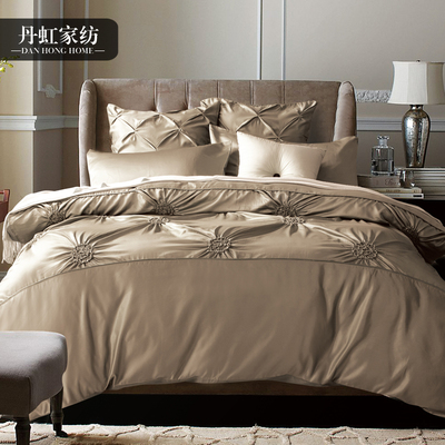 丹虹家纺欧式美式床上四件套纯棉 样板房间酒店床上用品套件 床品