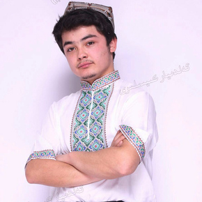 2015新款维族舞蹈表演服装新疆服装 哈萨克族演出服饰 民族服装男