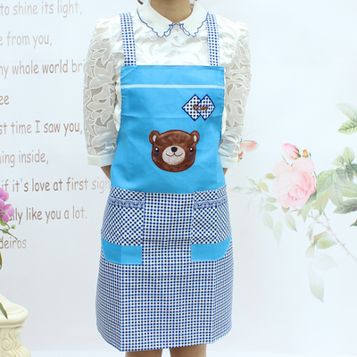 时尚围裙男女通用款韩版厨房家务清洁可爱小熊包邮围腰