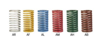 国产进口耐热模具弹簧 黄色/蓝色/红色/绿色/茶色弹簧 优力胶等