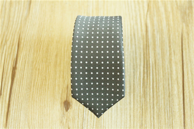 灰色圆点南韩丝窄款领带时尚休闲领带原创手工定制领带+bv.c.n131
