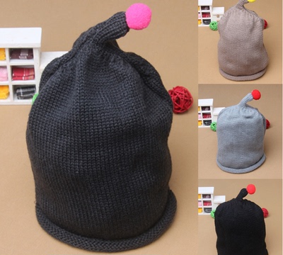 2015秋冬最新款韩版儿童时尚毛线帽子针织豆丁尖尖帽