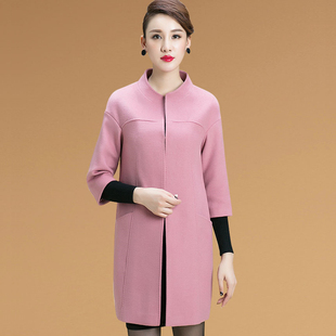 秋冬羊绒大衣女2015新款茧型修身气质显瘦中长款羊毛呢子大衣外套