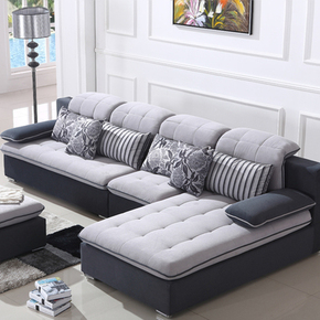 简约现代小户型客厅三人休闲可拆洗皮布艺沙发组合欧式布艺沙发