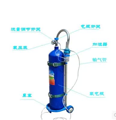 冀腾达yi用氧气瓶7L便携式供氧器瓶家用氧气瓶7升全套送小车配件