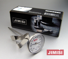 拿铁 吉米斯 可挂式牛奶/咖啡温度计 打奶泡温度器指针拉花针