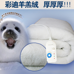 彩迪电热毯单人电褥子无极调温安全保护加厚保暖