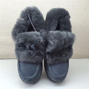 igx专柜正品雪地靴鞋冬款棉鞋松糕鞋羊皮毛一体25659兔毛反绒皮靴