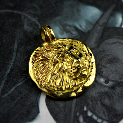 黄铜幸运狮子手工纯黄铜吊坠 狮子坠子 男士钥匙扣 汽车钥匙扣