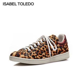 Isabel Toledo/伊莎贝尔 新款豹纹印花马毛休闲运动女鞋 潮流板鞋