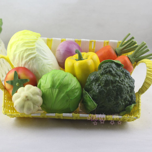 仿真假蔬菜水果模型套装 装饰水果蔬菜摆件 家居橱柜厨房店铺装饰