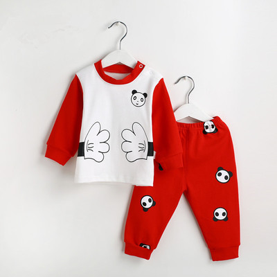 婴幼儿内衣裤3个月-1岁秋季宝宝内衣套装卡通纯棉1-2岁新生儿衣服